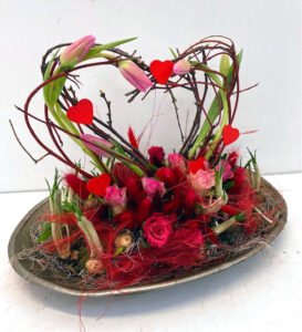 Bloemstuk valentijn DIY