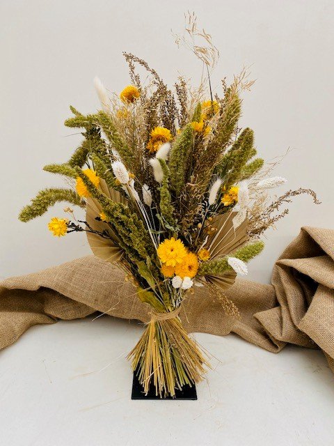 Droogboeket gele tinten