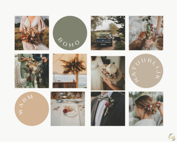 Moodboard huwelijk boho natuurlijk warm Moodboard huwelijk boho natuurlijk warm