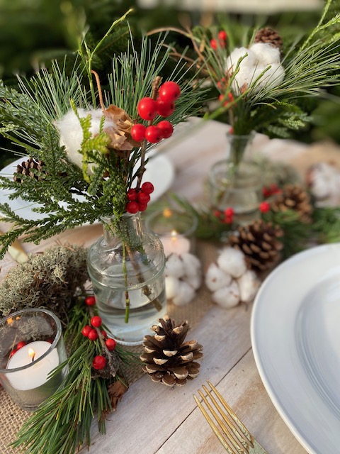 Tafelbox ‘Natuurlijke Kerst’ – Complete kersttafelversiering in een doos - Afbeelding 3