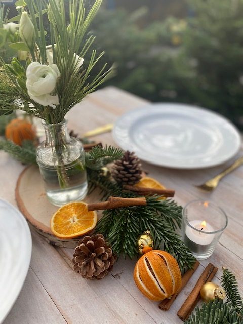 Tafelbox ‘Gouden randje’ – Complete kersttafelversiering in een doos - Afbeelding 3